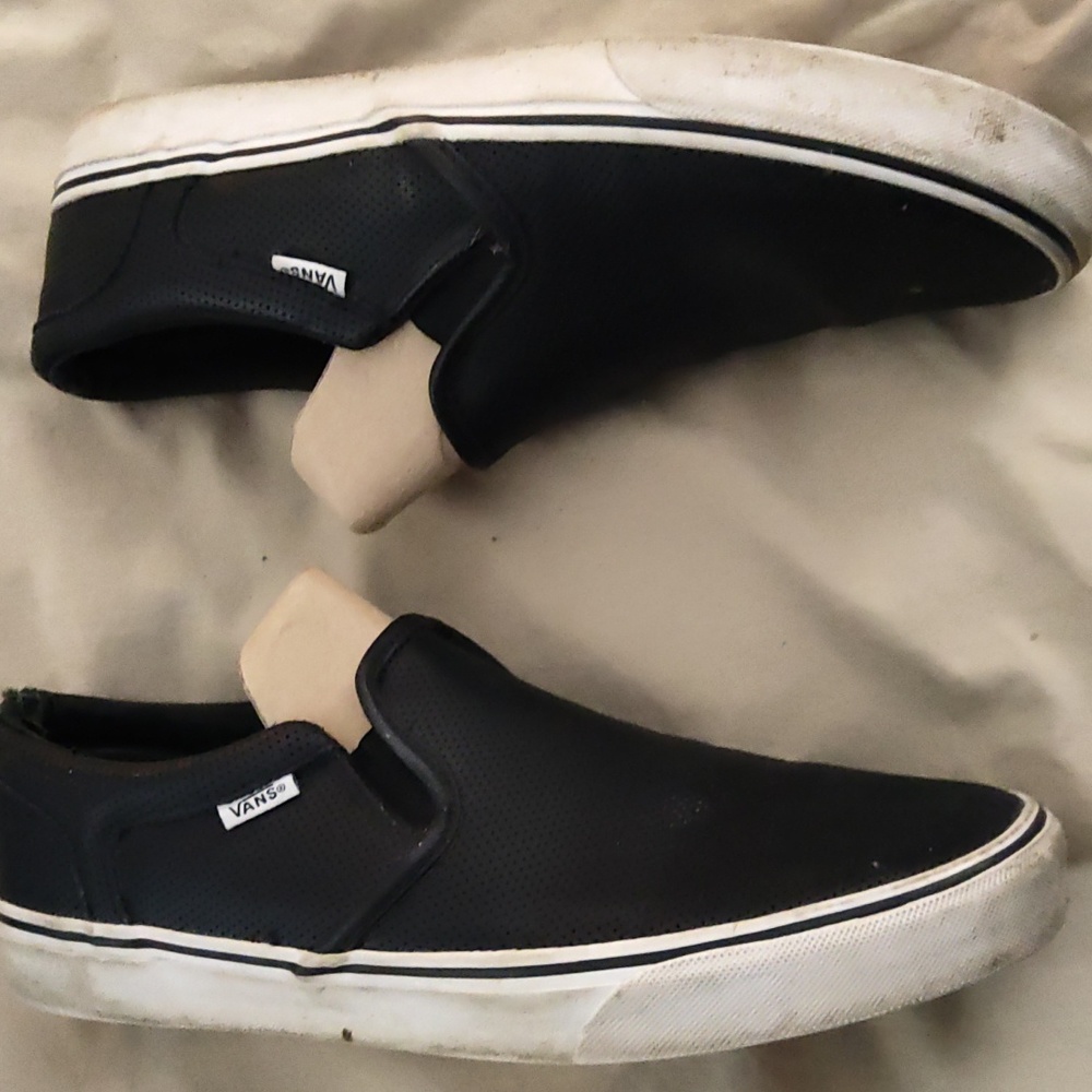 Slip on vans perforated leather